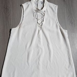 Boho Chic Naked Cream Sleeveless Blouse